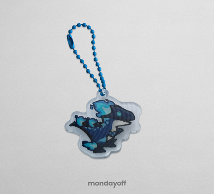 Lenticular Dino Keychain